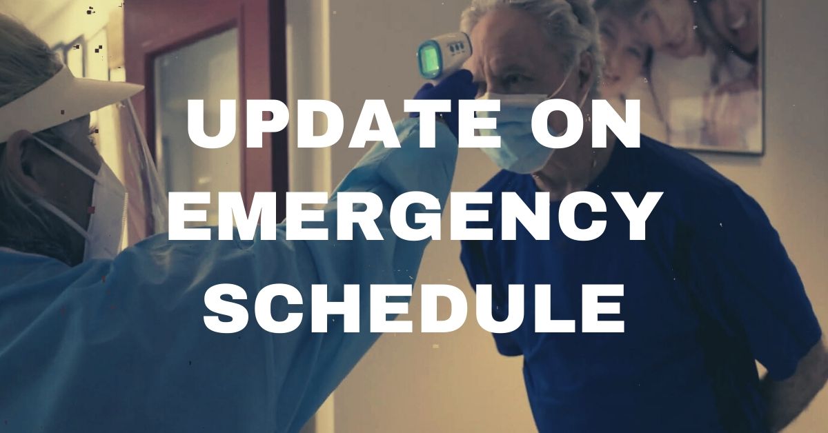 You are currently viewing Update on Emergency Schedule