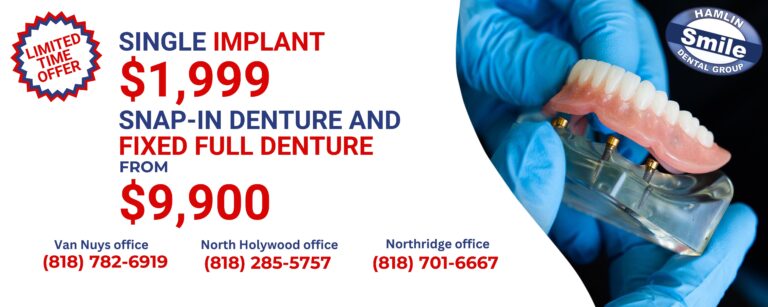 Snap-on Denture $9,999